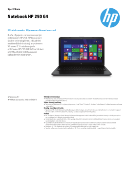 PSG EMEA Commercial Notebook 2014 Datasheet - HP