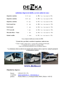 Cenová nabídka autobusové dopravy