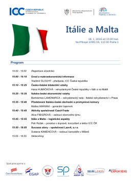 Itálie a Malta - ICC Česká republika