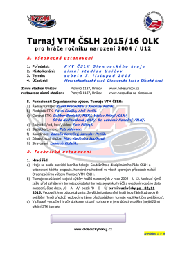Turnaj VTM ČSLH 2015/16 OLK pro hráče ročníku narození 2004