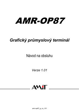 AMR-OP87 - návod na obsluhu
