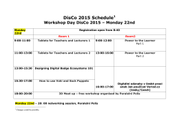 DisCo 2015 - 1st draft programme