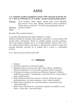 ZM - zápis č.6 ze dne 24.04.2015
