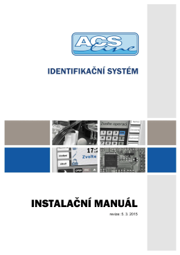 Instalační manuál ACS
