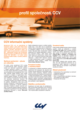 CCV profil - CCV Informační systémy