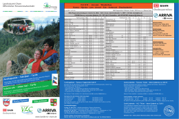 Fahrplan - Tarife Výletní cíle - Jízdní řád