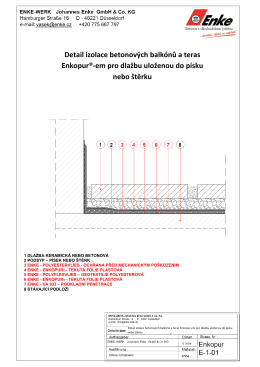 Detail izolace betonových balkónů a teras Enkopur®
