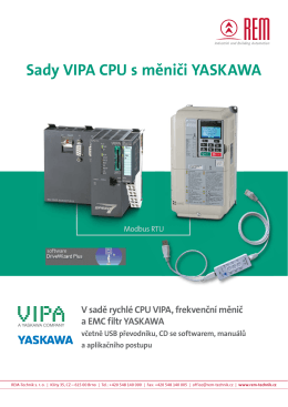 Ceník sad CPU od VIPA a frekvenčních měničů Yaskawa