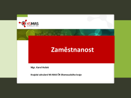 Hošek - nezaměstnanost a OPZ - KS MAS Olomoucký kraj
