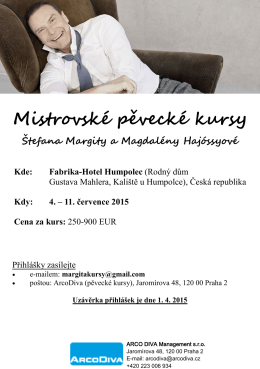 Mistrovské pěvecké kursy Štefana Margity a
