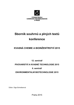 Sborník 2015 - Ústav biotechnologie