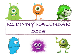 Rodinný kalendář 2015 Monster příšerky