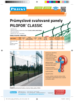 Průmyslové svařované panely PILOFOR® CLASSIC
