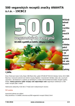 500 veganských receptů značky ANAHITA s.r.o. - 19CBC2