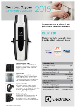 Katalog ELUX 920 / 920 H