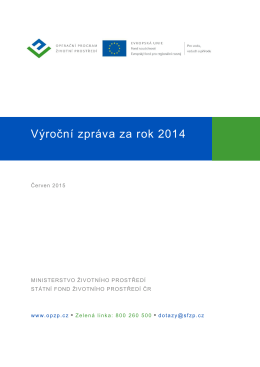 Výroční zpráva OPZP za rok 2014 včetně příloh