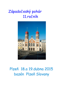 Západočeský pohár 11.ročník Plzeň 18.a 19.dubna 2015 bazén
