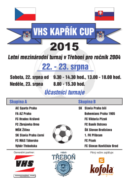 VHS KAPŘÍK CUP - FC Zbrojovka Brno