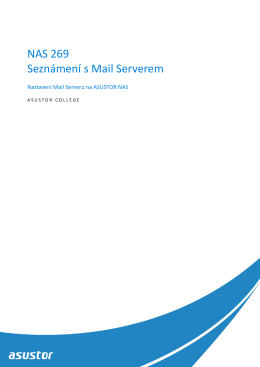 NAS 269 Seznámení s Mail Serverem