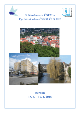 5. Konference ČSFM a Fyzikální sekce ČSNM ČLS JEP Beroun 15