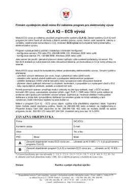 CLA IQ – ECS vývoz - Hospodářská komora České republiky