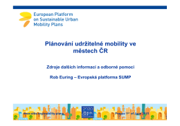 Plánování udržitelné mobility ve městech ČR