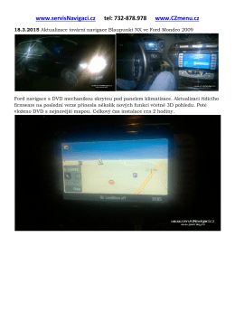 Aktualizace tovární navigace Blaupunkt NX ve Ford Mondeo 2009
