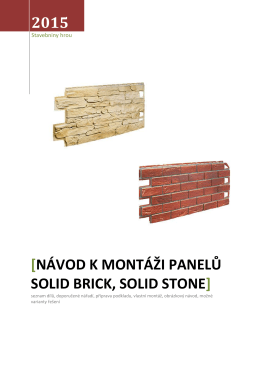 Návod k montáži panelů Solid brick, Solid stone