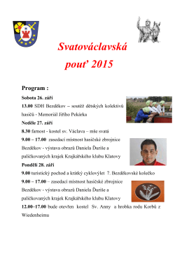 Svatovaclavska pout 2015