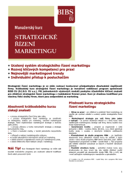 LETAK_managersky Kurz Strategicke rizeni marketingu