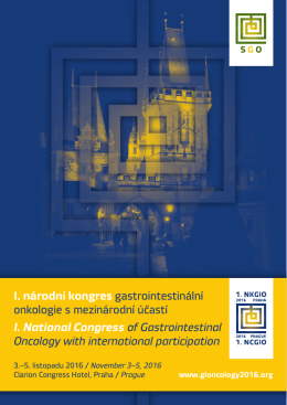 I. národní kongres gastrointestinální onkologie s mezinárodní účastí