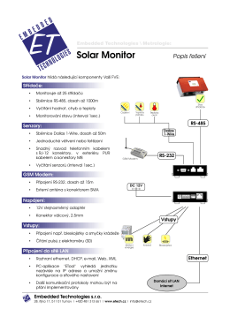 Solar Monitor - popis řešení