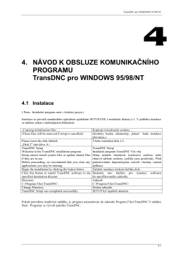návod k obsluze programu transdnc pro windows