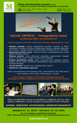 Výcvik INTECO – Integrativní kouč