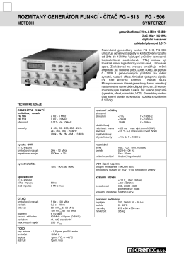rozmítaný generátor funkcí - čítač fg - 513 fg - 506