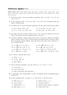 Vektorová algebra v E2