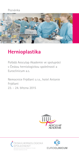 Pozvánka na workshop Hernioplastika