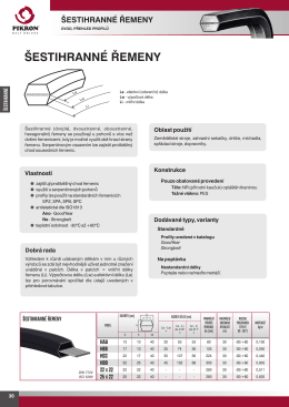 KATALOG šestihranné řemeny