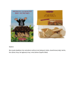 Bio pekárna Zemanka nabízí výborné zdravé sušenky pro děti