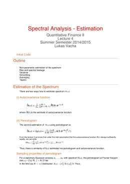 Spectral Analysis Estimation