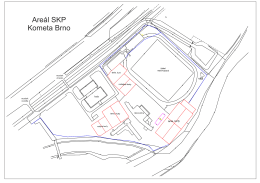 Plán areálu - SKP Kometa Brno