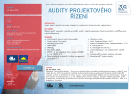Audity projektového řízení - ČIIA