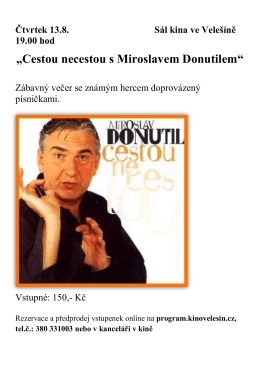 „Cestou necestou s Miroslavem Donutilem“