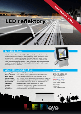 katalogový list- LED reflektory