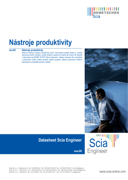 Nástroje produktivity - Scia Resource Centre
