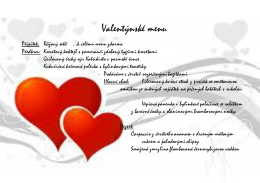 Valentýnské menu