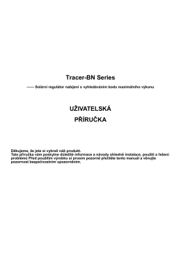 Tracer-BN Series UŽIVATELSKÁ PŘÍRUČKA - Campi