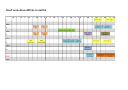 Rozvrh kurzů od února 2015 do června 2015