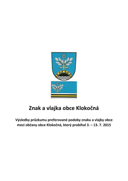 Znak a vlajka obce Klokočná