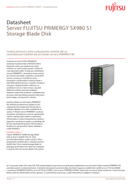 Datasheet Server FUJITSU PRIMERGY SX980 S1 Storage Blade Disk